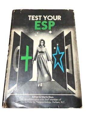 Vtg Test Your ESP Hardcover Book By Martin Ebon 1969 World Publishing Co.
